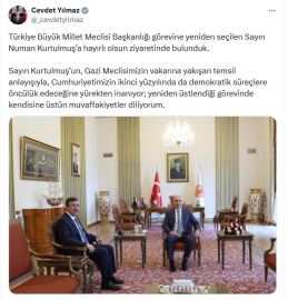 TBMM Başkanı Numan Kurtulmuş, Cevdet Yılmaz'ı kabul etti (2)