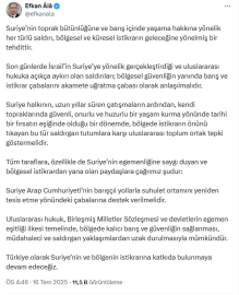 AK Parti'li Ala: Suriye'ye saldırı küresel istikrarın geleceğine tehdittir