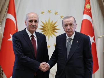 Cumhurbaşkanı Erdoğan, TBMM Başkanı Kurtulmuş'u kabul etti