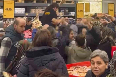 Süpermarkette kampanya izdihama yol açtı