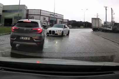 Cadde ortasında drift kamerada